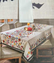 Nicole Miller Tablecloth Halloween 60”x 84” Colorful Dia Del Muertos Floral - £27.50 GBP