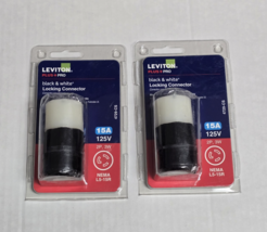 Leviton Plus Pro 15 Amp 125-Volt Locking Plug, Black and White 4729-CS - $19.79