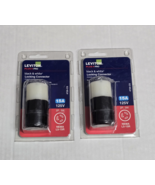 Leviton Plus Pro 15 Amp 125-Volt Locking Plug, Black and White 4729-CS - $19.79