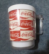 Coca-Cola Double Wall &  Repeating Coca-Cola Plastic Coffee Cup  8 oz - $5.45