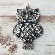 Large Dark Grey Owl Pendant No Chain Included - £11.98 GBP