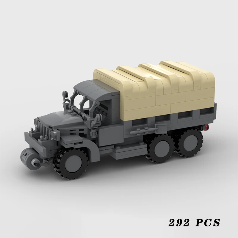 Military Equipment WW2 American GMC 6×6 Truck MOC Building Block Assemble Model - £34.93 GBP