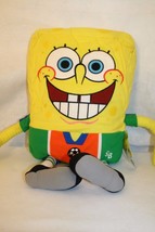 Sponge Bob Square pants Soccer 2012 Nickelodeon 21&quot; plush cuddle pillow stuffed - £75.62 GBP