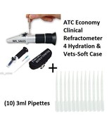 ATC Economy Clinical Refractometer 4 Hydration &amp; Vets +(10) 3ml Pipettes - £21.80 GBP
