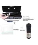 Salinity Refractometer 4 Aquarium, Hydrometer w/ 35ppt &amp; (10) 3ml Pippettes - £23.52 GBP