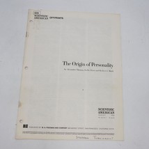 1970 Scientific American Offprint The Origin Of Personality - $5.93
