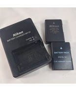 Nikon MH-24 battery charger &amp; 2 batteries En-el14 for dslr Digital slr c... - $61.71 CAD