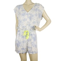OneOnOne Tropical Printed Blue and White Playsuit Summer Romper Sz 2 - $910.96 MXN