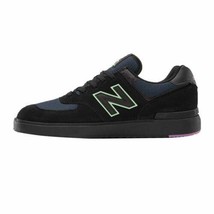 New Balance Mens AM574 Low Top Sneakers,Black/Blue/Green, M11/W12.5 - $85.00