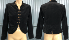 Chelsea &amp; Theodore Black Cotton Blend Size 6 Stretch Womens Short Jacket - $20.10