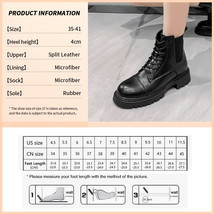 Winter Warm Women Ankle Boots New Genuine Leather Women Boots Lace Up Platform W - £76.12 GBP