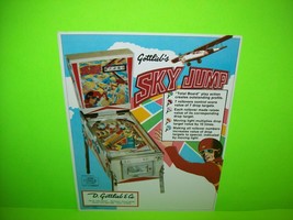 Sky Jump Pinball Machine Flyer Original 1974 BLURRY Image Version Retro - £33.36 GBP