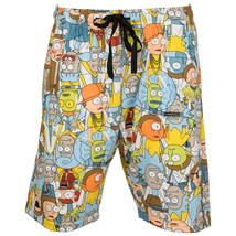 Rick and Morty All the Ricks and All the Mortys Jam Shorts Multi-Color - £19.62 GBP