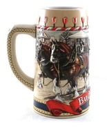 Handcrafted Budweiser Clydesdales Ceramic Beer Mug Stein 1986 Limited Ed... - $17.95