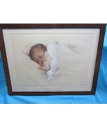 Vtg Bessie Pease Gutmann Little Bit of Heaven Baby Print Original Frame ... - €43,49 EUR