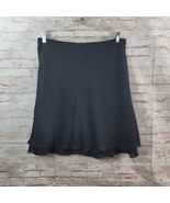 AGB Byer California Woman Skirt Medium Black Layered Lined Stretchy Sass... - $13.55