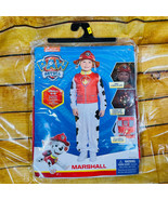 Paw Patrol Mighty Pups Marshall Costume Halloween Small 4-6 Hat &amp; Front ... - £23.36 GBP