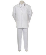 Toddler Baby Boy White Bow Tie Tuxedo outfit suit set 5 pc Size M-Medium... - £29.89 GBP