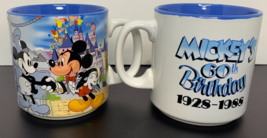 Lot of 2 Vintage 1988 - Mickeys 60th Birthday Mugs Collectors Item Disney Park - £15.81 GBP