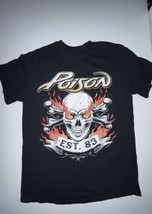 Poison The Stadium Tour 2022 Band T-shirt Crewneck Mens Small Black Rock Rare - £39.41 GBP