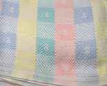 Beacon Pastel Plaid Squares Multi Color Block Woven Baby Blanket Cotton ... - £38.94 GBP