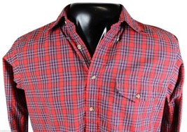 Vtg 80s Nordstrom Plaid Shirt Medium L/S Button Down Casual Style Free Shipping! - £10.67 GBP