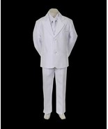 Toddler Baby Boy White Tie Tuxedo outfit suit set 5 pc Size 2T-3T-4T - $666.19 MXN
