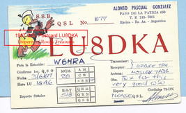 1967 Disney Donald Duck Cartoon Art Vintage Postcard Argentina QSL Alonso LU8DKA - £47.95 GBP