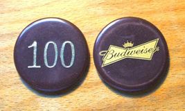 (1) Vintage $100. Budweiser Poker Chip - Bow Tie Chip - $19.95