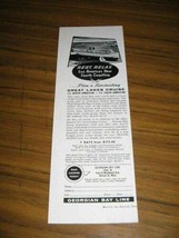 1960 Print Ad Great Lakes Cruise Boats SS North &amp; S American Georgian Ba... - £8.41 GBP