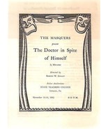 STATE TEACHERS COLLEGE Indiana PA Doctor in Spite of Himself vintage 4pg... - £7.80 GBP