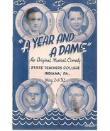 STATE TEACHERS COLLEGE Indiana PA A Year and a Dame 8-page program - $9.89