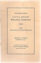 STATE TEACHERS COLLEGE 14th Education Conference Indiana PA 1952 vintage... - £7.77 GBP