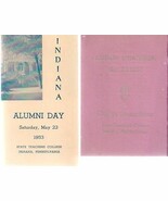 STATE TEACHERS COLLEGE Indiana PA Alumni Day May 23, 1953 vintage pocket... - $9.89