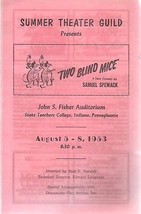 STATE TEACHERS COLLEGE Indiana PA Two Blind Mice vintage 6-page program - £7.77 GBP
