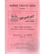 STATE TEACHERS COLLEGE Indiana PA Two Blind Mice vintage 6-page program - €8,64 EUR