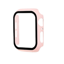 For Apple Watch 42mm Hard PC Bumper Case with Tempered Glass PINK - £4.67 GBP