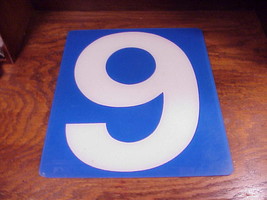 Service Station Number 9 Plastic Store Sign, White Number on a Blue Back... - £6.30 GBP