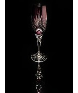 ajka caroline crystal purple colored champagne flute 9&quot; Tall - £137.29 GBP
