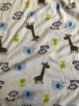 Carter&#39;s Just One You Monkey Lovey Baby Blanket Blue Sherpa Giraffe Frog - $37.39
