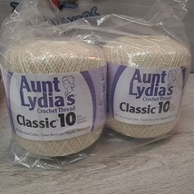 Aunt Lydia&#39;s Crochet Thread Classic CREAM Lot of 2 NEW  - $5.00