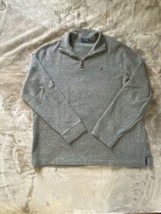 Polo Ralph Lauren 1/4 Zip Sweater Men&#39;s XL Long Sleeve Grey Pullover - £14.00 GBP