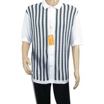 Men's Sports Shirt Knit by Silversilk  Stacy Adams 6120 Black Navy Green Size XL image 2