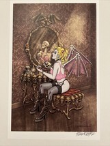 Frank Forte Demoness Satan Print  7”x11 Signed With COA Sexy  Pop Surrealism - £11.19 GBP