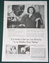 Myrna Loy Woodbury Cold Cream Good Housekeeping Magazine Ad Vintage 1941 - £11.96 GBP