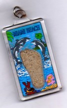 Miami Beach Keychain (Foot print with sand from Miami Beach) Vintage Keyring - £3.90 GBP