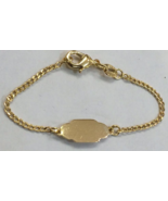14k Gold Overlay Baby Bracelet Christening Baptism Birthday id No Person... - $9.99