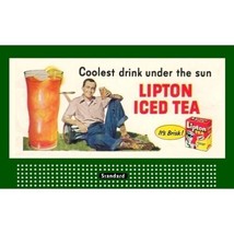 Lionel Style Billboard Insert Lipton Ice Tea &amp; American Flyer - £4.78 GBP