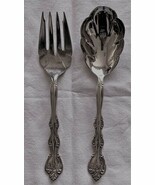 Meat Fork &amp; Casserole Spoon Interlude International Silver Silverplate - $3.96