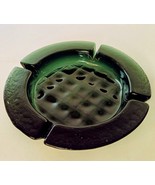 BLENKO Ashtray Green-Blue Glass Waffle Pattern, Heavy 8.5&quot; c.1969 Mint C... - €32,77 EUR